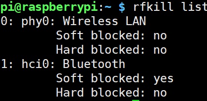 rfkill list